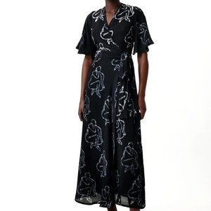 Osei Duro Tulip Wrap Dress in Lilith